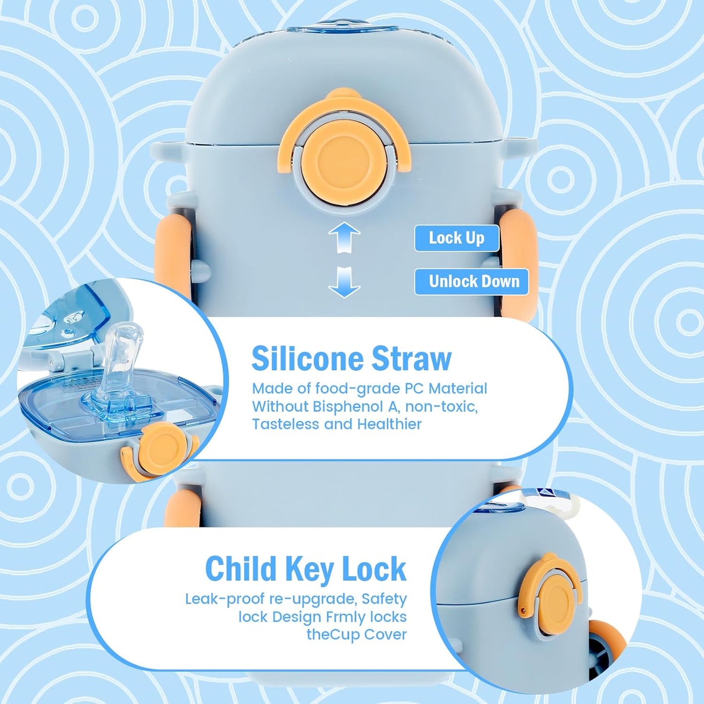 Bus Shaped Sipper Water Bottle For Kids💦🔥