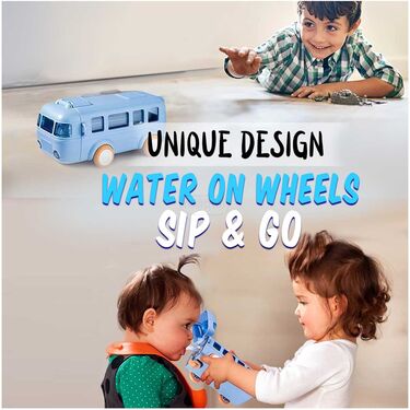 Bus Shaped Sipper Water Bottle For Kids💦🔥